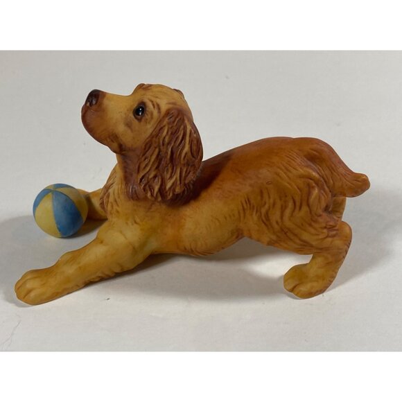FRANKLIN MINT COCKER SPANIEL Dog Porcelain Sculpture Ball 1987 - Picture 4 of 14